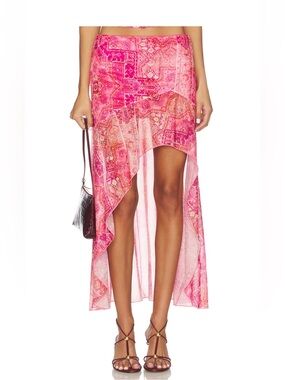 Runaway the Label Emery Midi Flounce Skirt